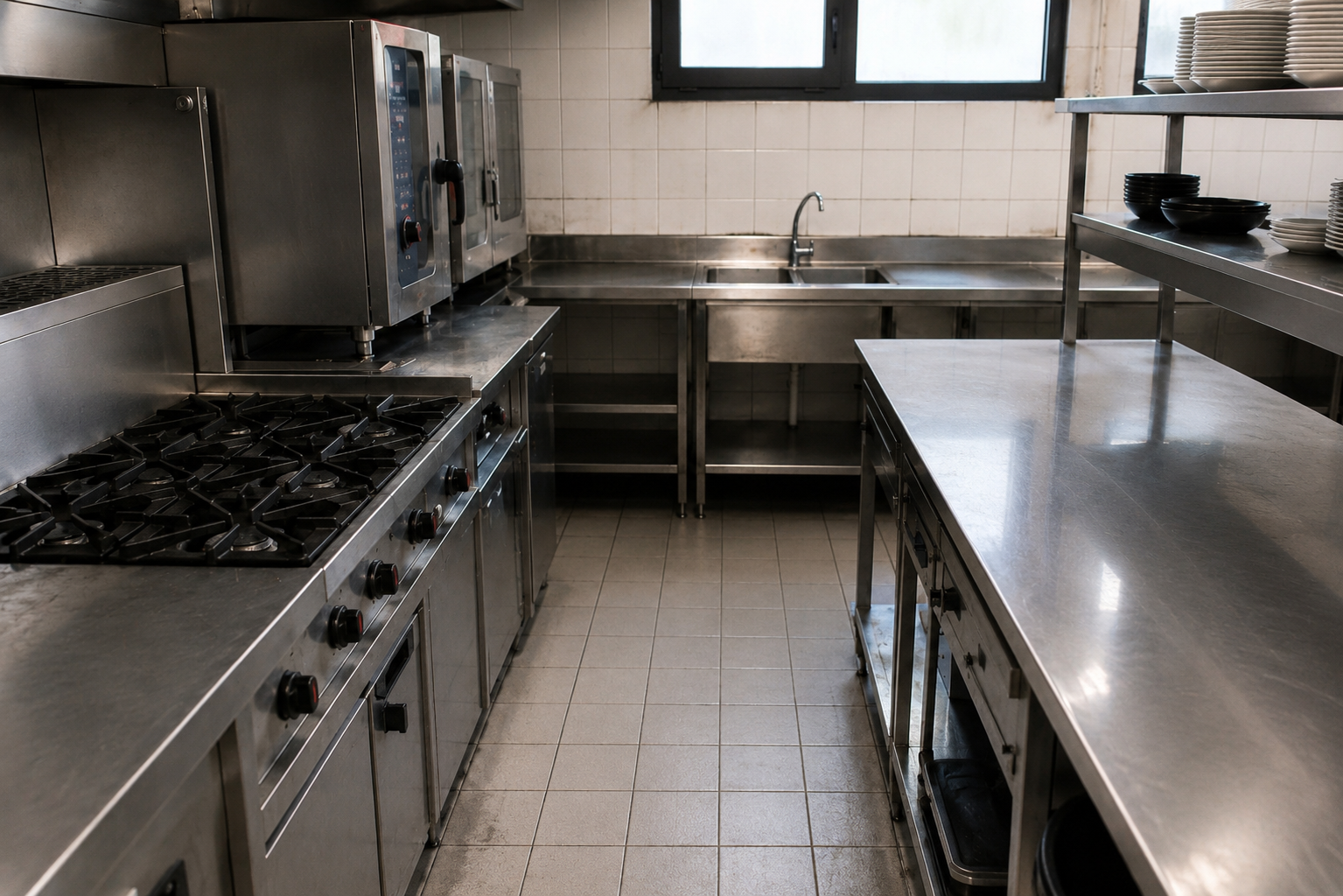 Apr&egrave;s nettoyage cuisine professionnelle
