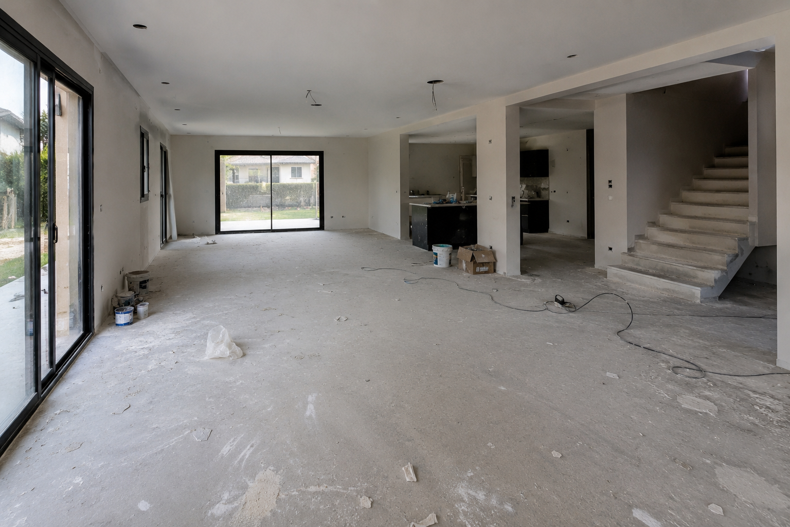 Avant nettoyage fin de chantier villa